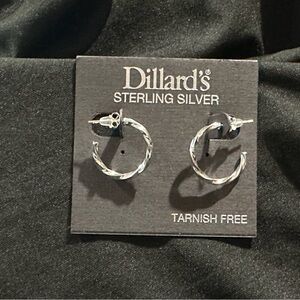 NWT, NEW Sterling Silver & Tarnish Free Sterling Silver Hoop Earrings - Dillards
